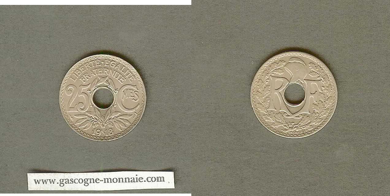25 centimes Lindauer 1918 AU+